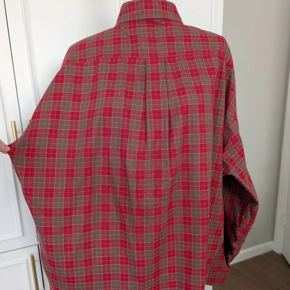 Brooks Brothers Red Plaid Shirt Non Iron Cotton XL - Picture 5 of 6